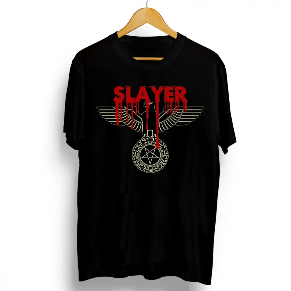 

Slayer T Shirt Rock Metal Band Streetwear Skull Print Men Women Casual Fashion New Cotton Hip Hop Tees Tops Male Trendy Clothing