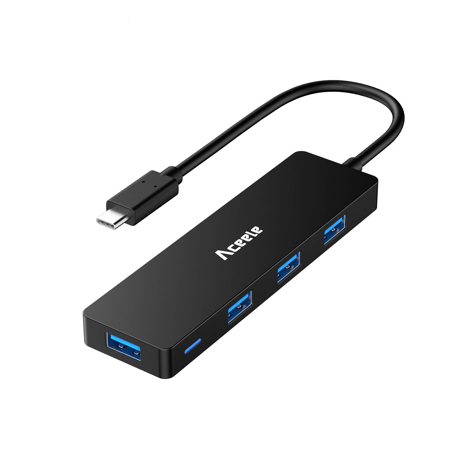 Cable length 19cm Aceele USB C концентратор тип C до 4 USB 3,0 портов концентратор адаптер для ПК ноутбук мобильный телефон для Macbook - Цвет: Cable length 19cm