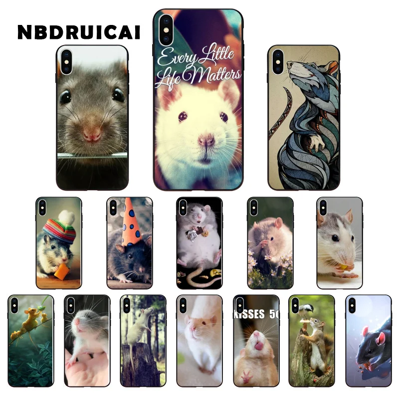 Чехол для телефона с милыми животными крысами едой и высокое качество iPhone 11 pro XS MAX