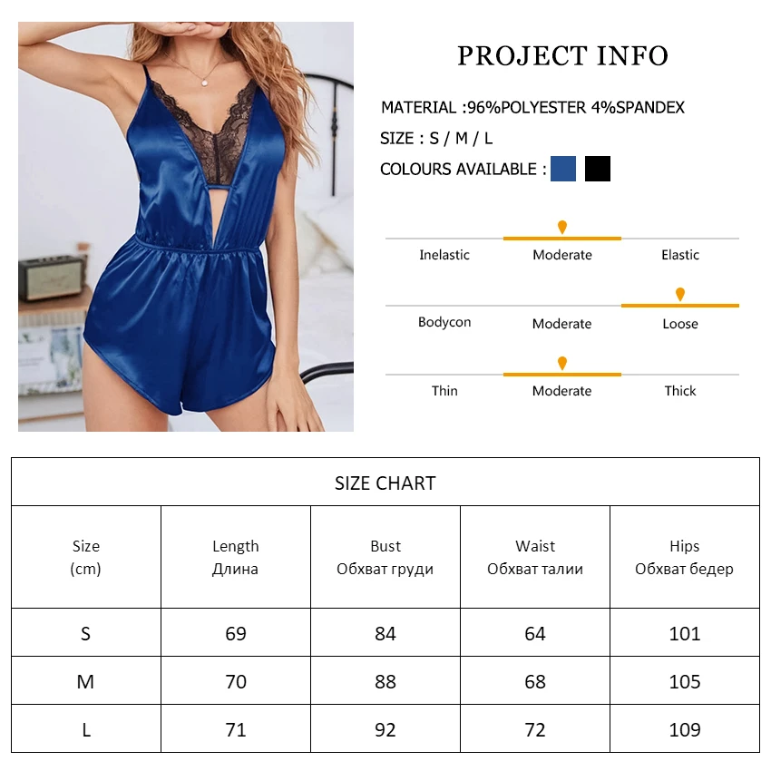 

Hiloc Hollow Out Satin Onesies For Adults Patchwork Bodycon Pajama Spaghetti Strap Sexy Woman Nightie Overall For Women Playsuit