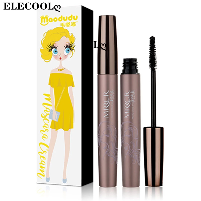 

ELECOOL 3D Mascara Lengthening Black Lash Eyelashes Extension Eye Lashes Brush Beauty Makeup Long-wearing Brown Color Make Up