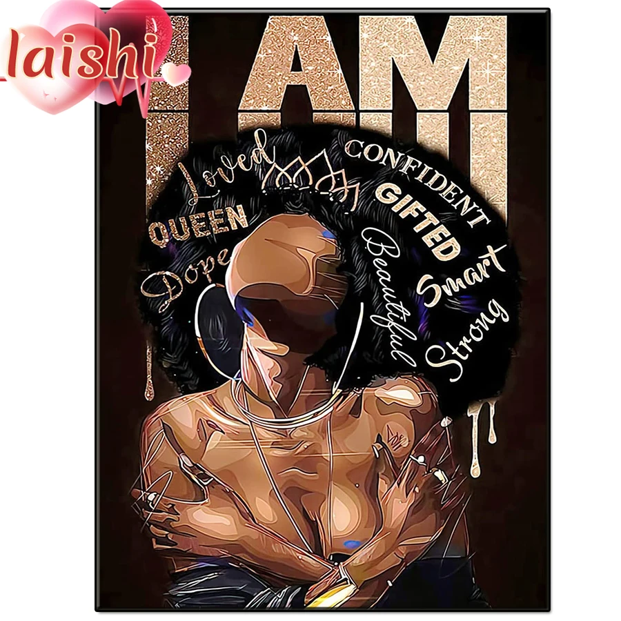 

diamond embroidery Fantasy Afro girl Modern decoration mosaic stitch cross diamond painting full square/round drill,New gift,