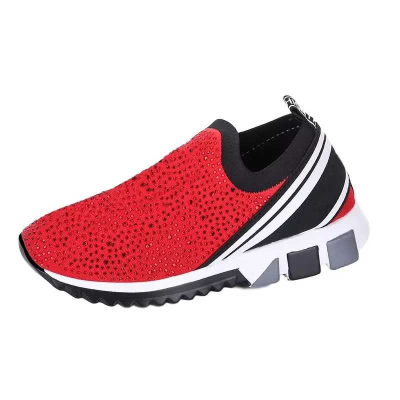 

2021 Women Sneakers Knitting Trainers Brand Designer Unisex Couples Shoes Slipon Walking Breathable Chaussure Homme Runing Shoes