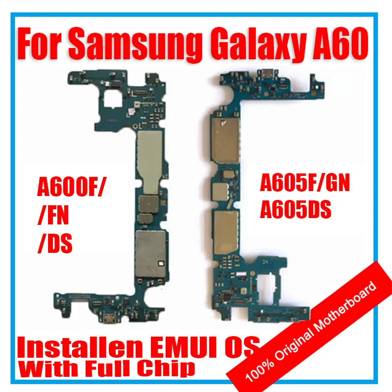 Материнская плата для Samsung Galaxy A60 A605FN A600F/FN/DS/G A605F/GN/G A605DS оригинальная