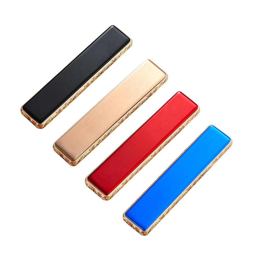 НОВАЯ тонкая Usb зарядка металлическая зажигалка электронные зажигалки маленькая перезаряжаемая электрическая зажигалка ветрозащитный подарок для мужчин