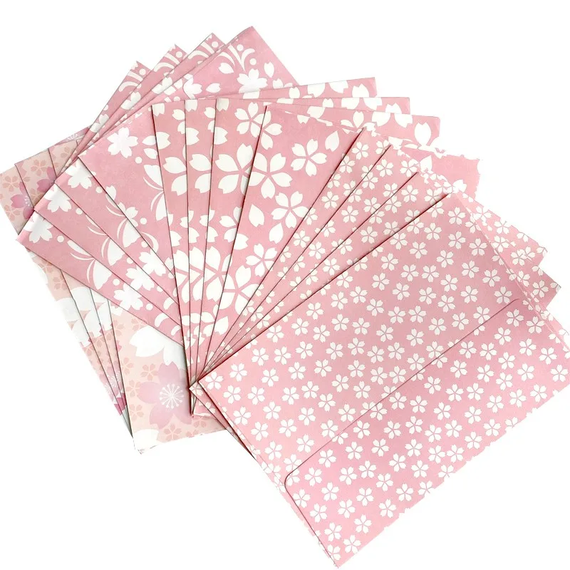 

free shipping 80pcs Fresh romantic pink cherry blossom envelope 17.5cm*12.5cm Korean Stationery Christmas Gift