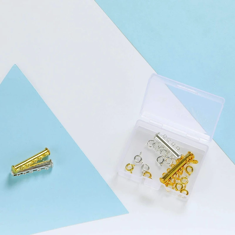 8 штук 4 размера застежка замок ожерелье соединитель мульти нити горка трубчатая