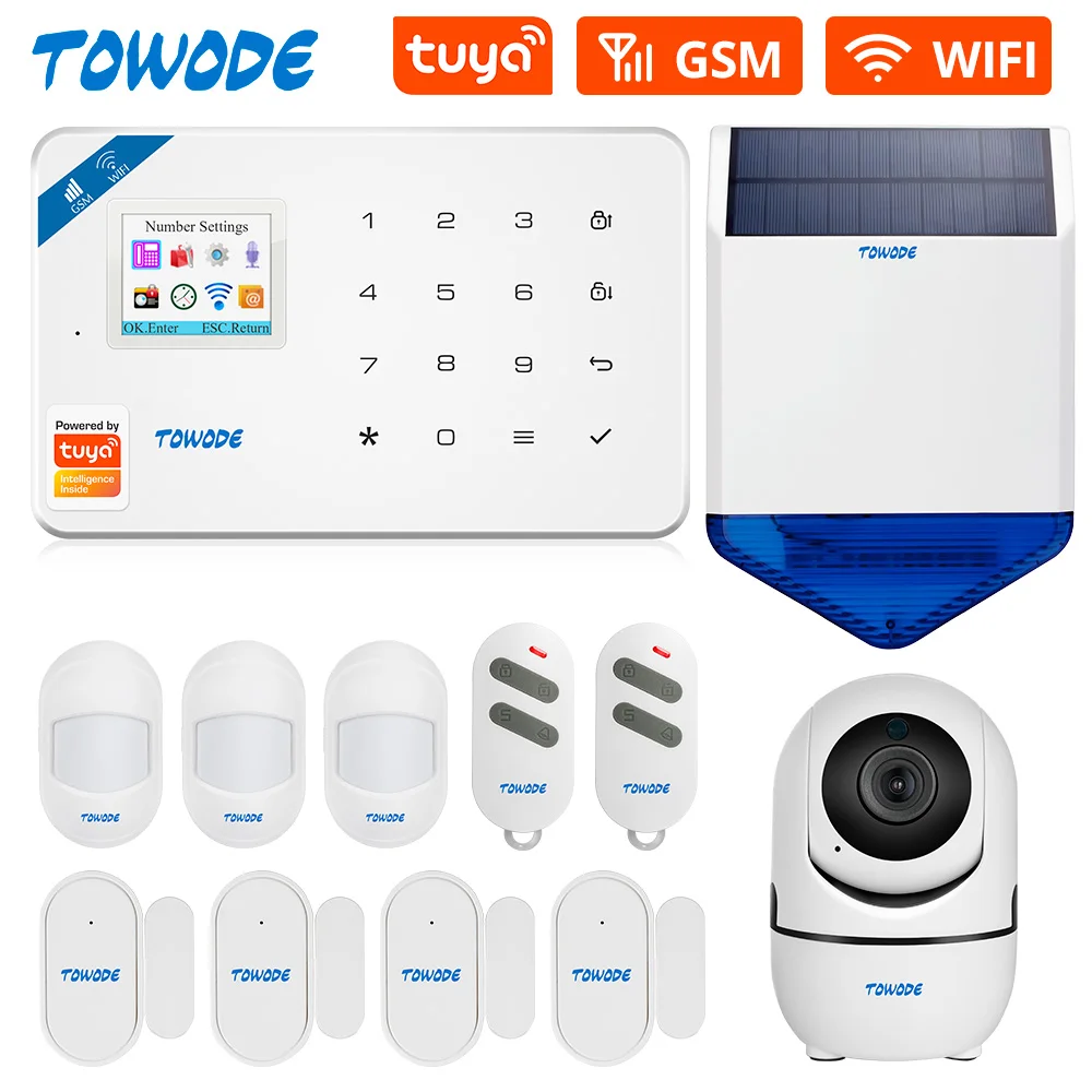 

Смарт-сигнализация TOWODE W181 Tuya, Wi-Fi, GSM, цветной экран