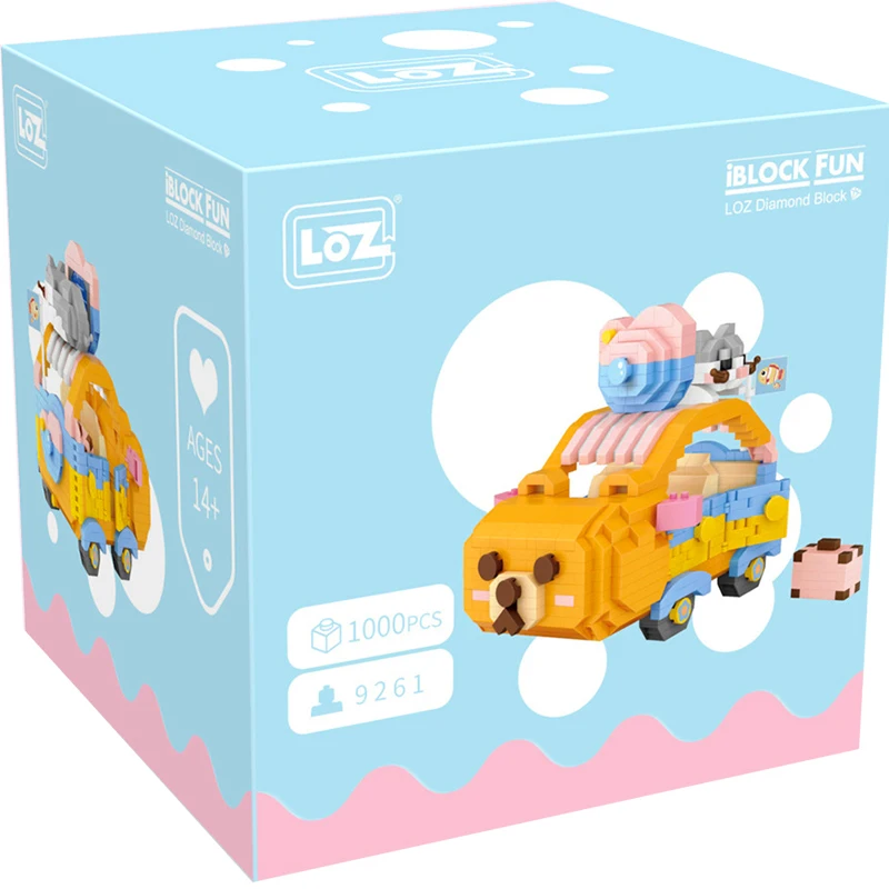 Новый конструктор LOZ Mini Street City модель автомобиля медведь автомобильный