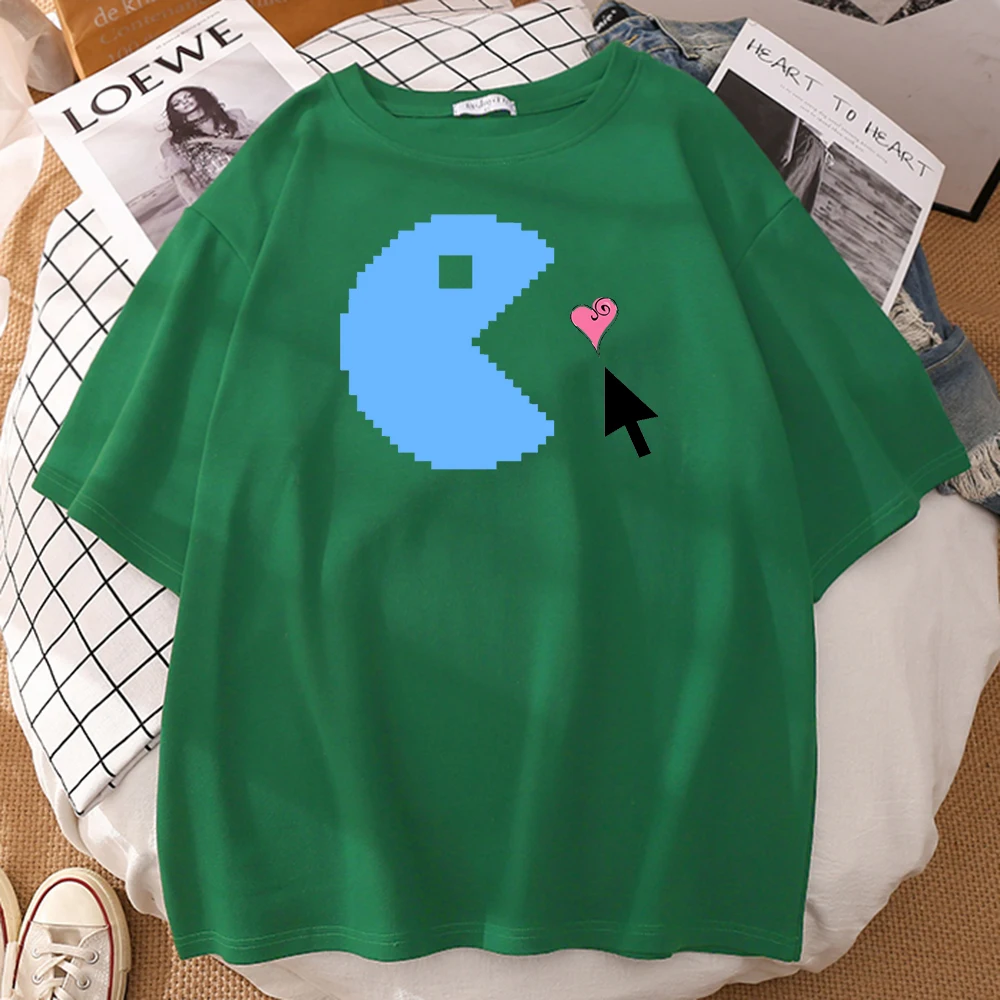 

Kawaii Cartoon Couples Print Printing Male T-Shirts Cool Loose Mens Tees Shirt Vogue Loose Tshirt Sport Soft Tshirt