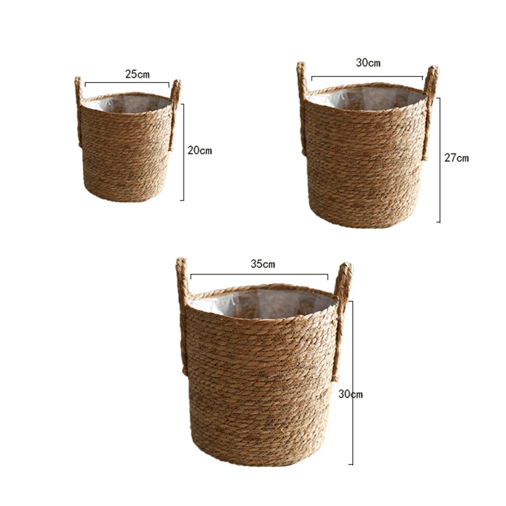 100% корзина для растений ручной работы ротанговый цветочный горшок комнатный и