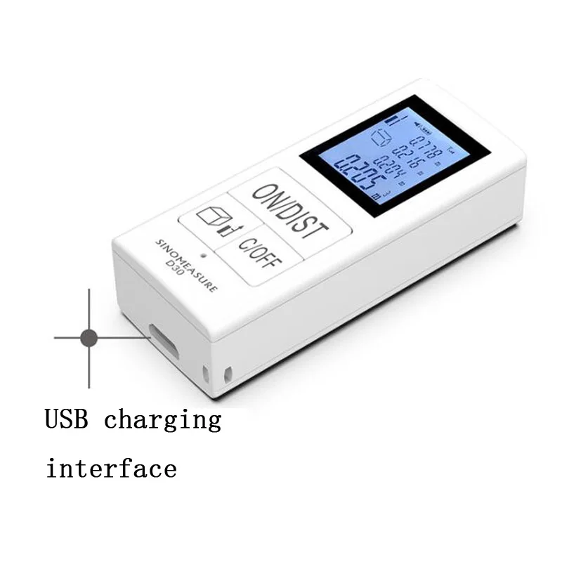 Инфракрасный лазерный дальномер 30 м электронная линейка с зарядкой через USB