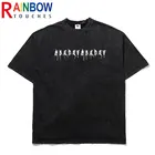 Футболка с коротким рукавом, с граффити, Rainbowtouches, 2021