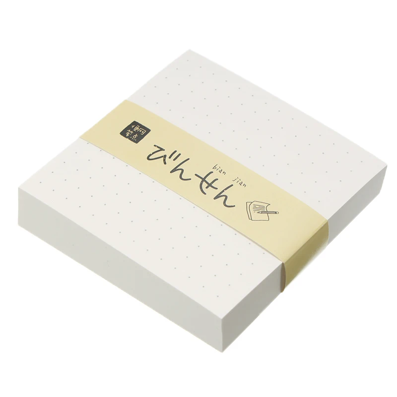 Новинка 2020 милый блокнот для заметок в горошек сетку с карманами Kawaii липкий 73x73 мм