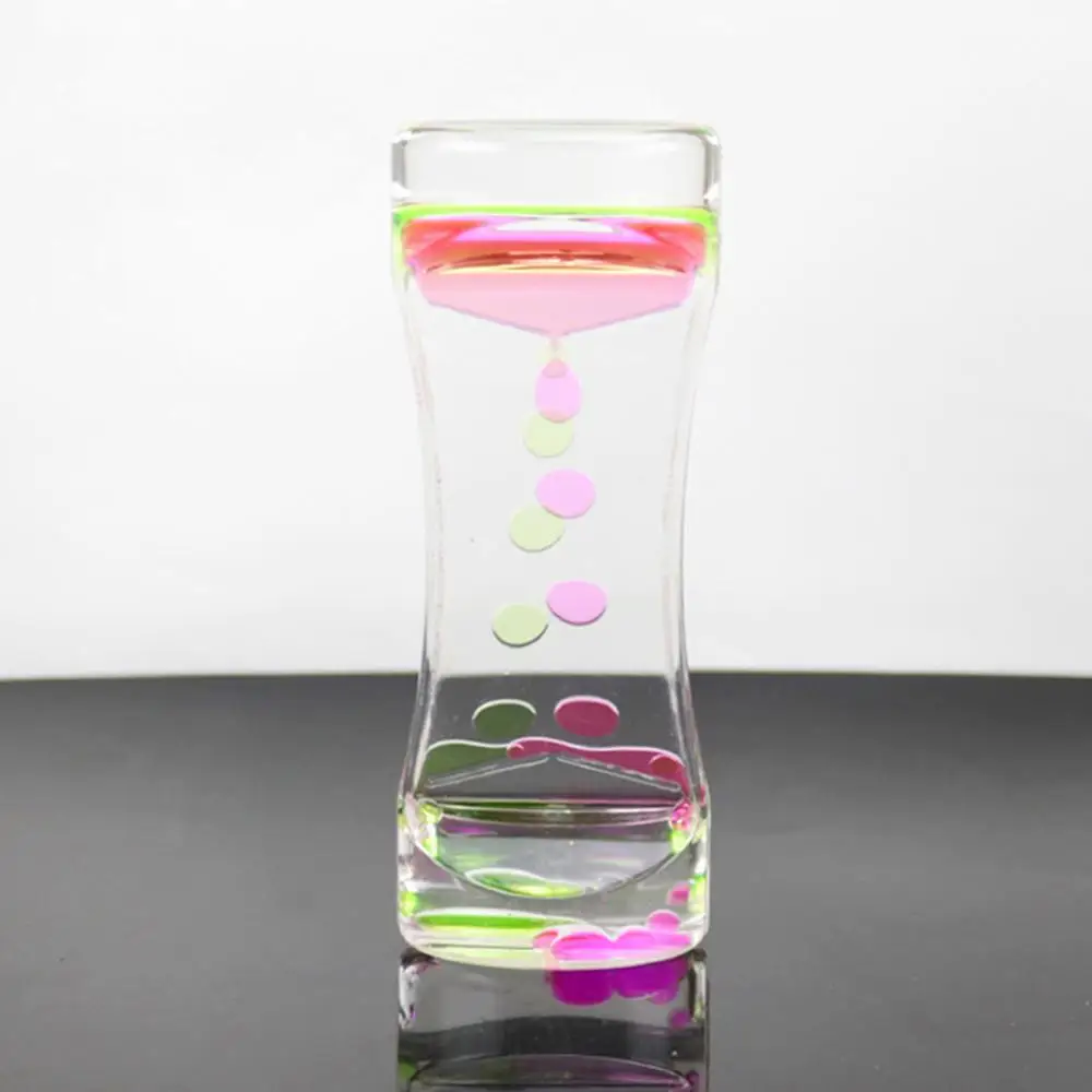 1 шт. двухцветные песочные часы с плавающей жидкостью визуальный таймер движения