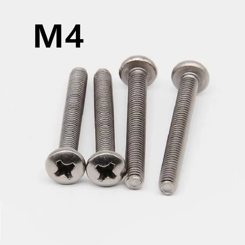 

10PCS M4x8/10/12/15/20/25/30/35/40mm GB818 Phillips Round head Pure Titanium screws Pan head Mechanical Bolts
