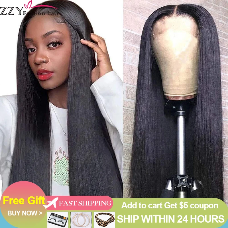 

Straight Lace Front Human Hair Wigs for Black Women Pre Plucked Cheap 13x4 Lace Frontal Wig Brazilian Hair 150% Density