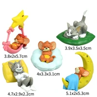 5pcs new cat and mouse action figures cartoon figure model doll cake decoration ornaments presents gifts toys for children