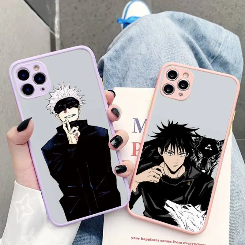 

MaiYaCa Jujutsu Kaisen Phone Case for iPhone X XR XS 7 8 Plus 11 12 13 pro MAX 13mini Translucent Matte Shockproof Case