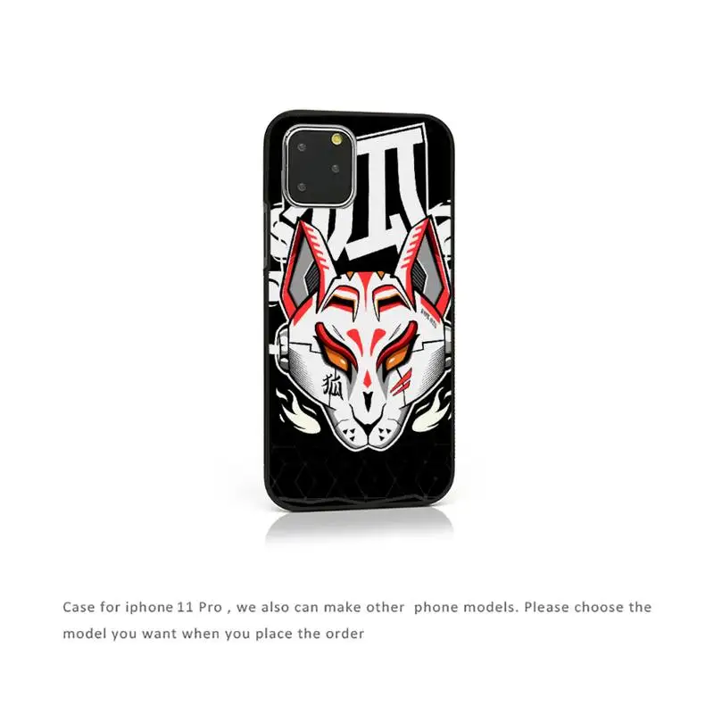 

Japanese Style Anime Fox Phone Case for iPhone 6 7 8 11 12 Pro X XS Max XR Samsung Galaxy A S 8 9 10 20 50 Plus pro mobile bags