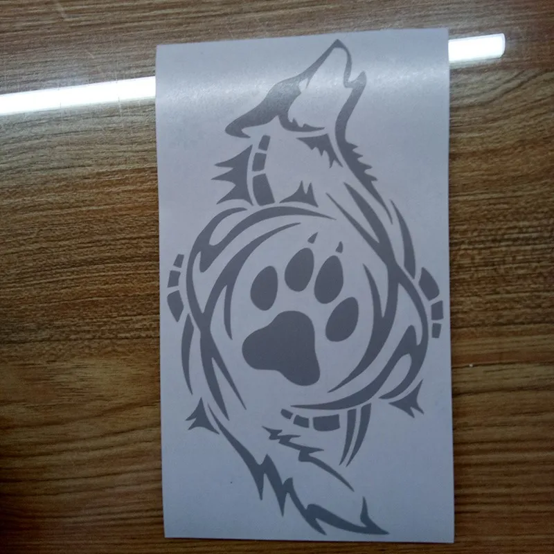 Племенной Волчья лапа принт стайлинга автомобилей интересные виниловые Стикеры