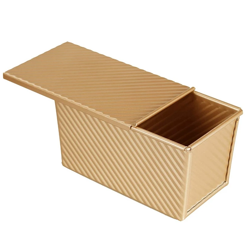 

Promotion! Bread Toast Mold Non Stick Aluminized Gold Metal 19.5X10.3X11.3cm(Gold)