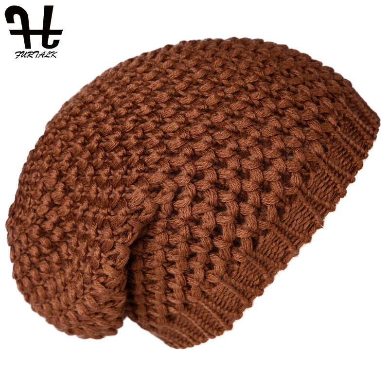 FURTALK шапка бини для женщин, зимняя теплая шапка бини Skullies, Мягкие осенние женские вязаные шапки для девушек, женская шапка, розовая, Черная