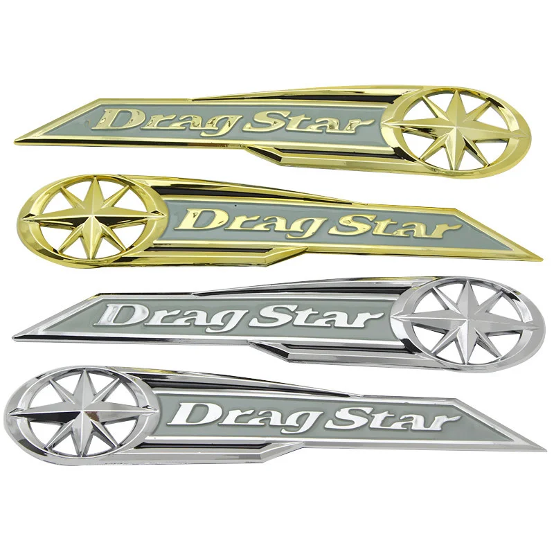 Хромированные 3D наклейки на мотоцикл с эмблемой в виде бензобака для Yamaha V Star 400 650