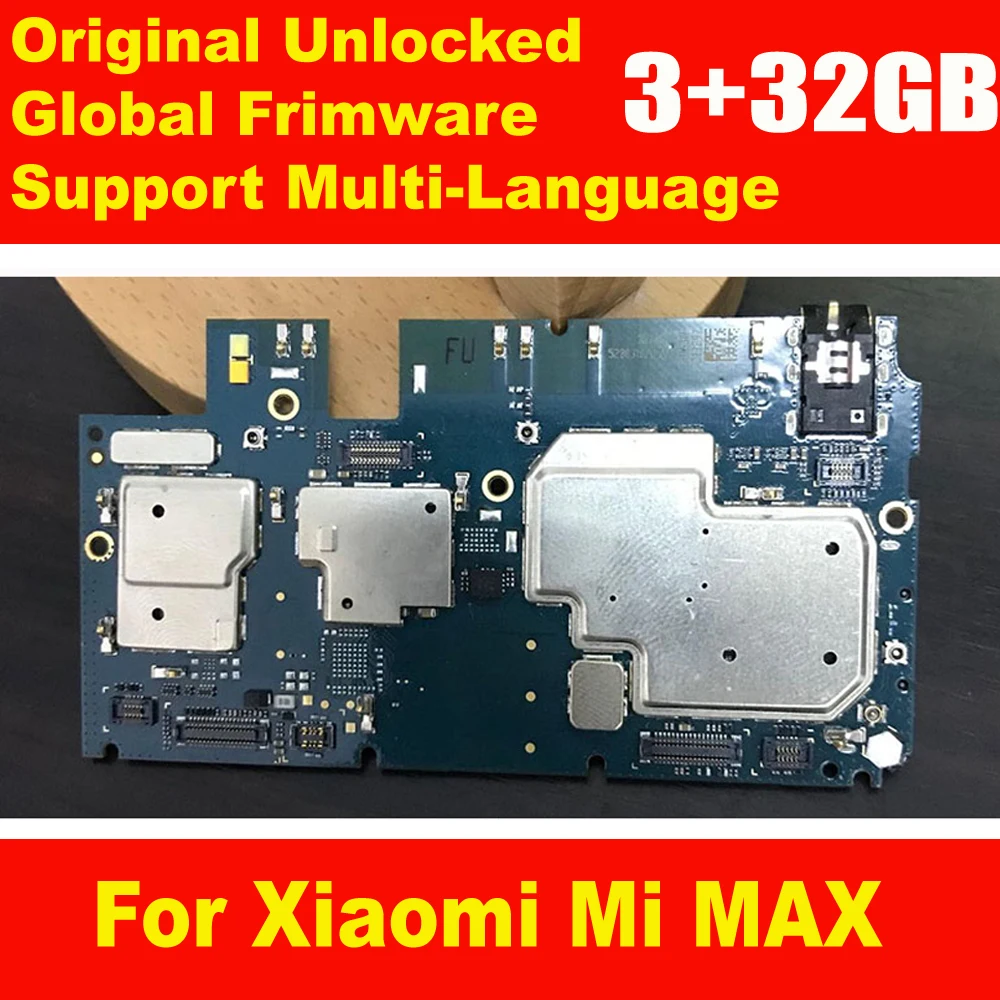 Оригинальная разблокированная материнская плата для Xiaomi mi MAX 32 Гб ПЗУ с
