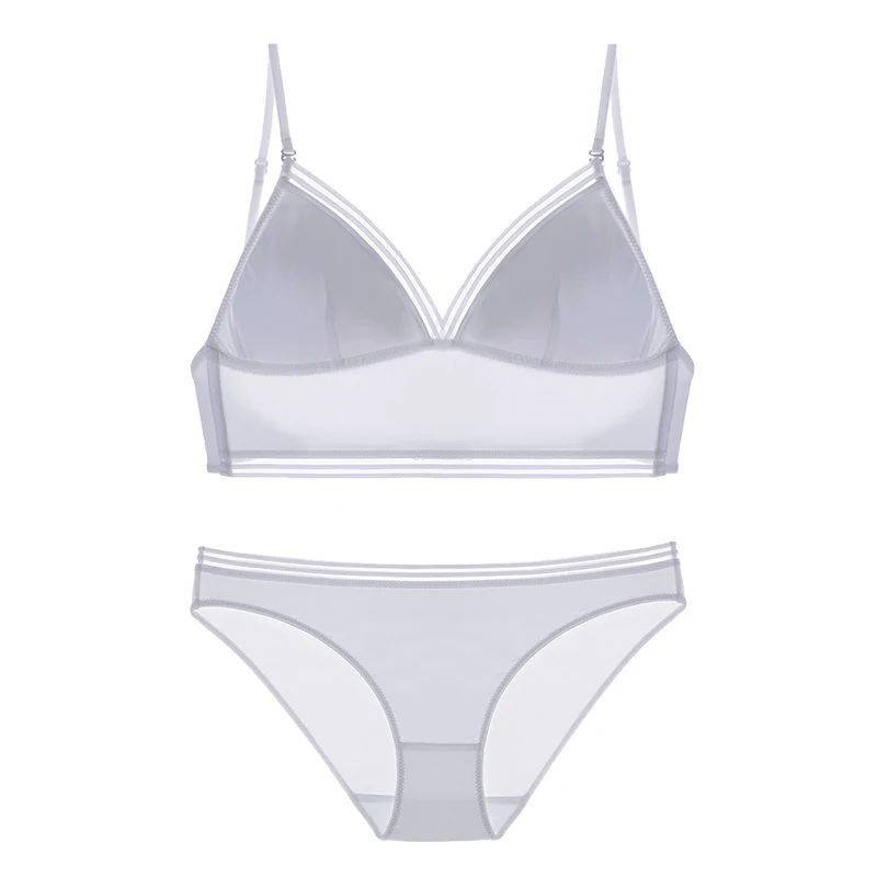 Комплект нижнего белья для женщин Шелковый бюстгальтер с большой открытой