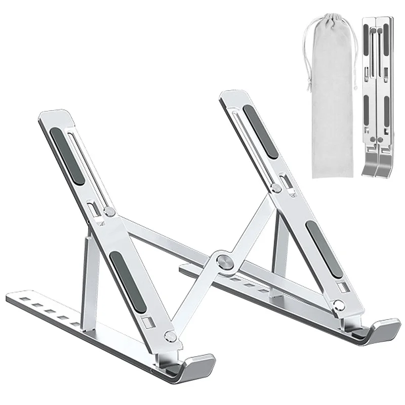

Portable Laptop Stand Aluminium Foldable Macbook Pro Support Adjustable Notebook Holder Tablet Base For PC Computer Bracket