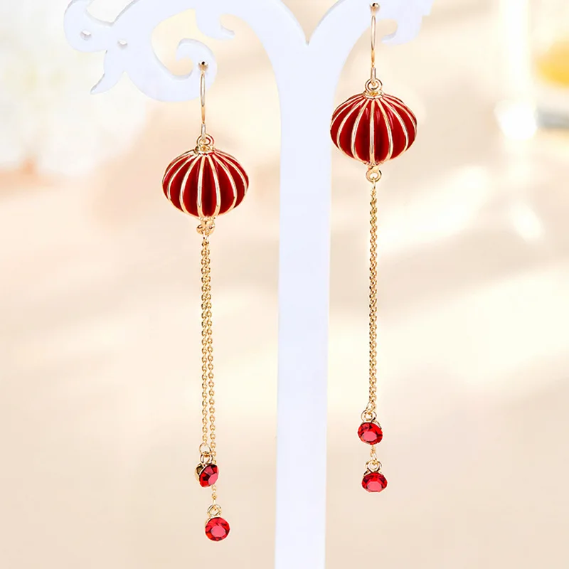 2020 Chinese Style Earrings Christmas New Year Gift Bride Earrings Fashion Net Red Female Earrings Wholesale