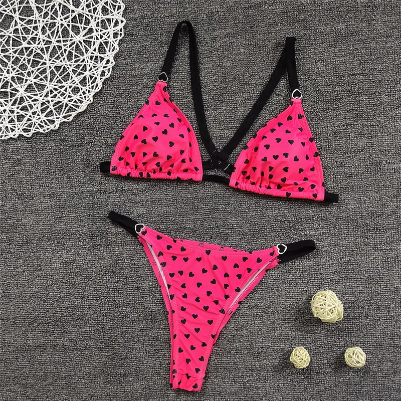 

Strip Low-Waisttwo-Piece Bikini Set Women Sexy Sling Braizilian Swimsuit 2021 Bathing Suit Swimwear