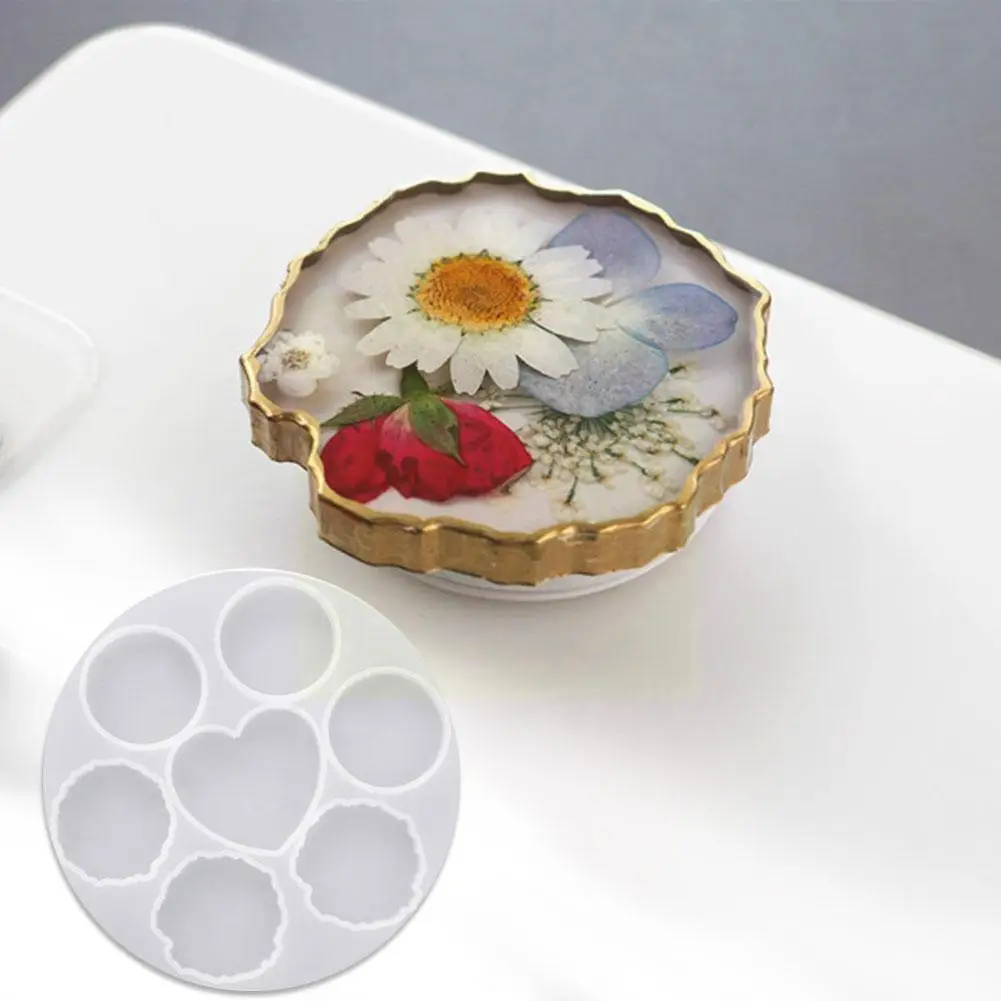 

Diy Crystal Epoxy Resin Mold Airbag Mobile Irregular Bracket Accessories Silicone Round For Resin Mold Marble Phon W8o2