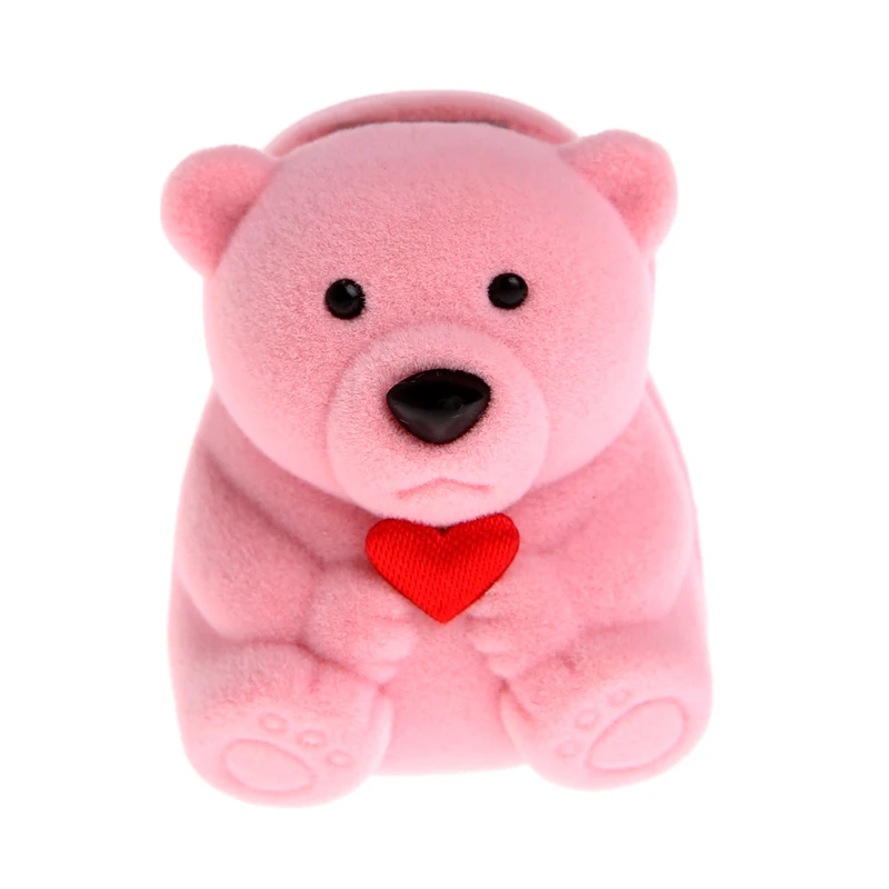 

R58E Mini Cute Bear Jewllery Gift Boxes for Rings and Small Earrings Pendant Necklace
