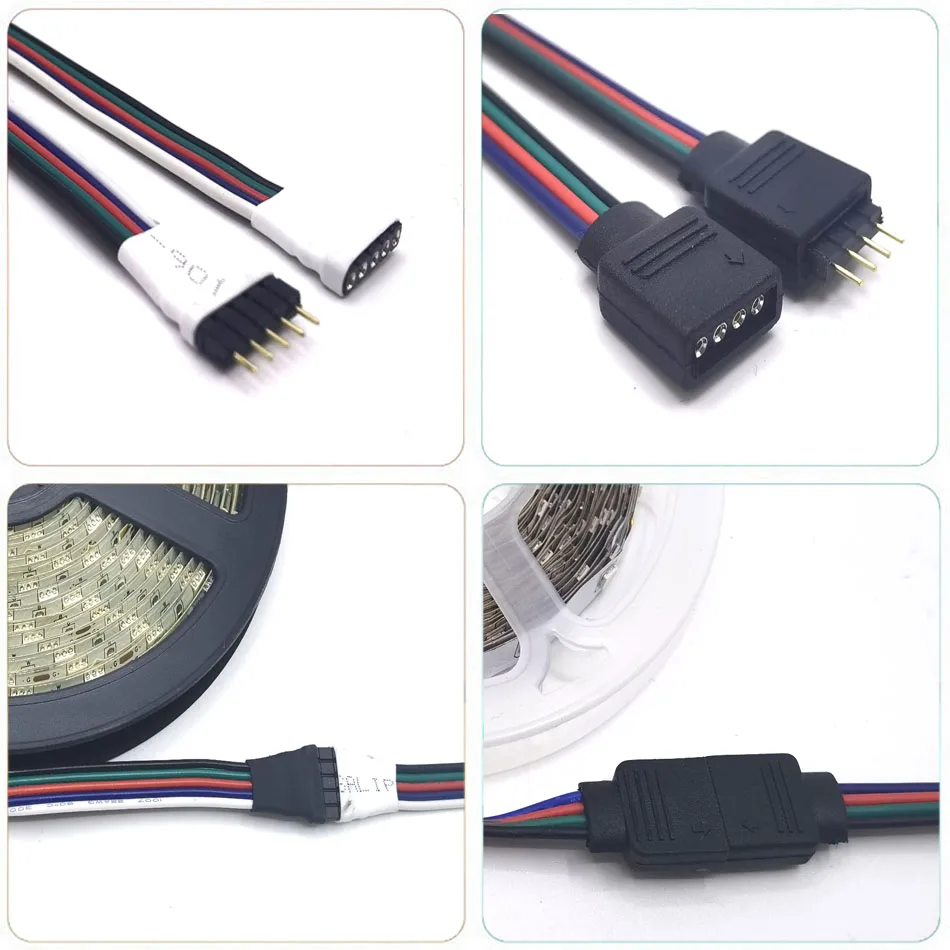 4pin 5pin 6pin мужской женский Регулятор Газа адаптер кабель провод для 5050 3528 SMD RGB/RGBW/RGB +