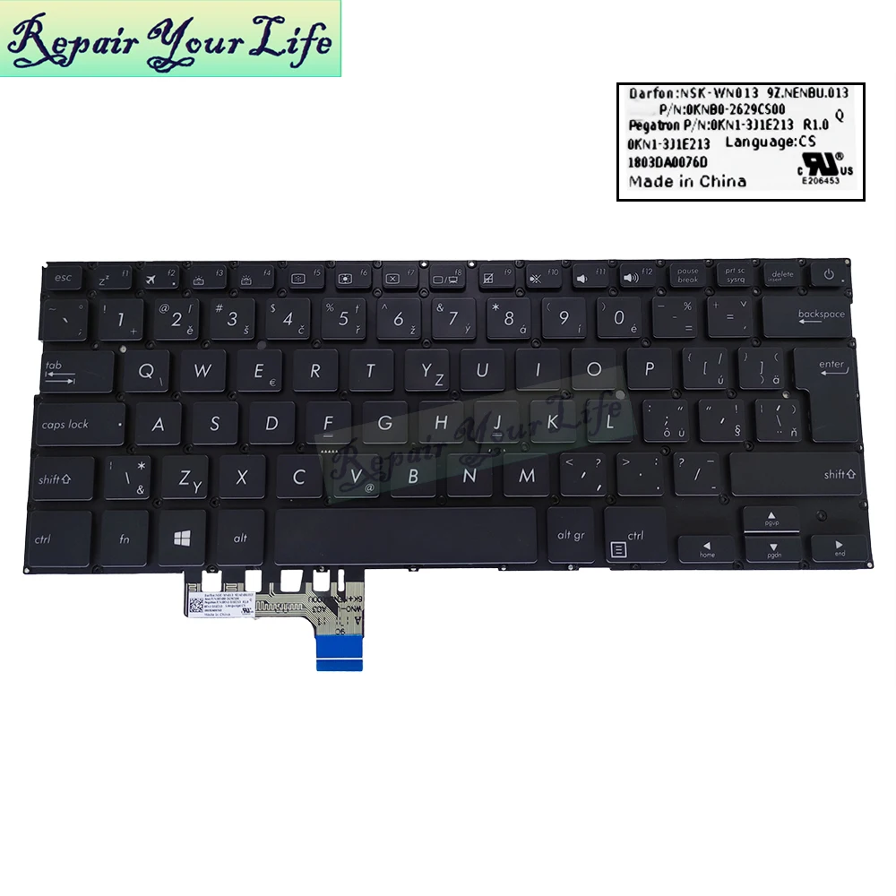 Clavier rétro-éclairé européen, pour ASUS ZenBook UX331UN UX331FA UX331 UA 0KNB0 262JND00 2629CS00