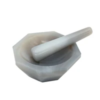 1pcs natural agate mortar wear resistant agate mortar laboratory equipment 110mm with grinding rod