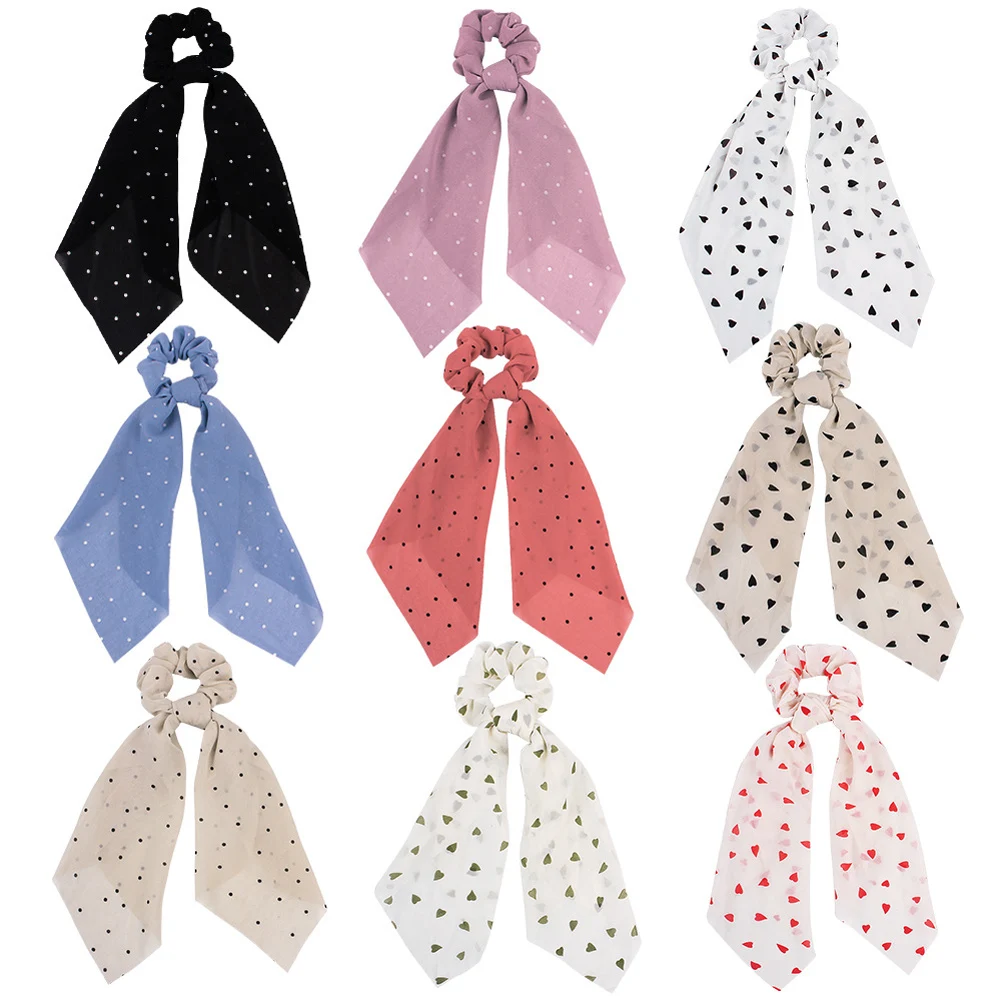 Новинка 2019 Леопард Луна маленькие точки печати резинки шифон упругий лук для