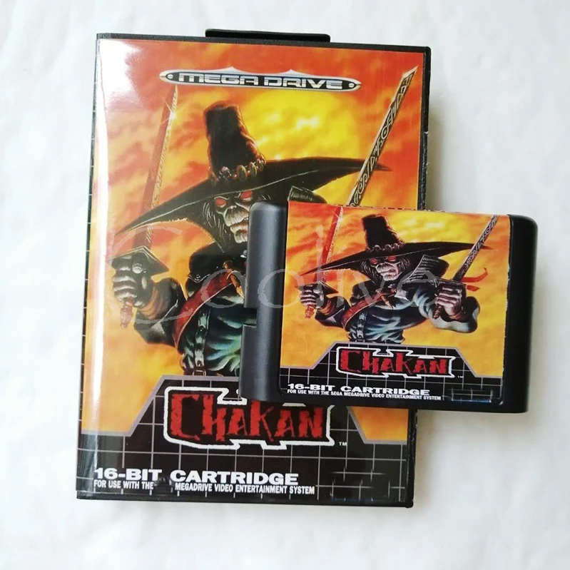 Чакан для 16 бит Sega Genesis/Megadrive Игровая приставка с розничной коробкой|Картриджи| |