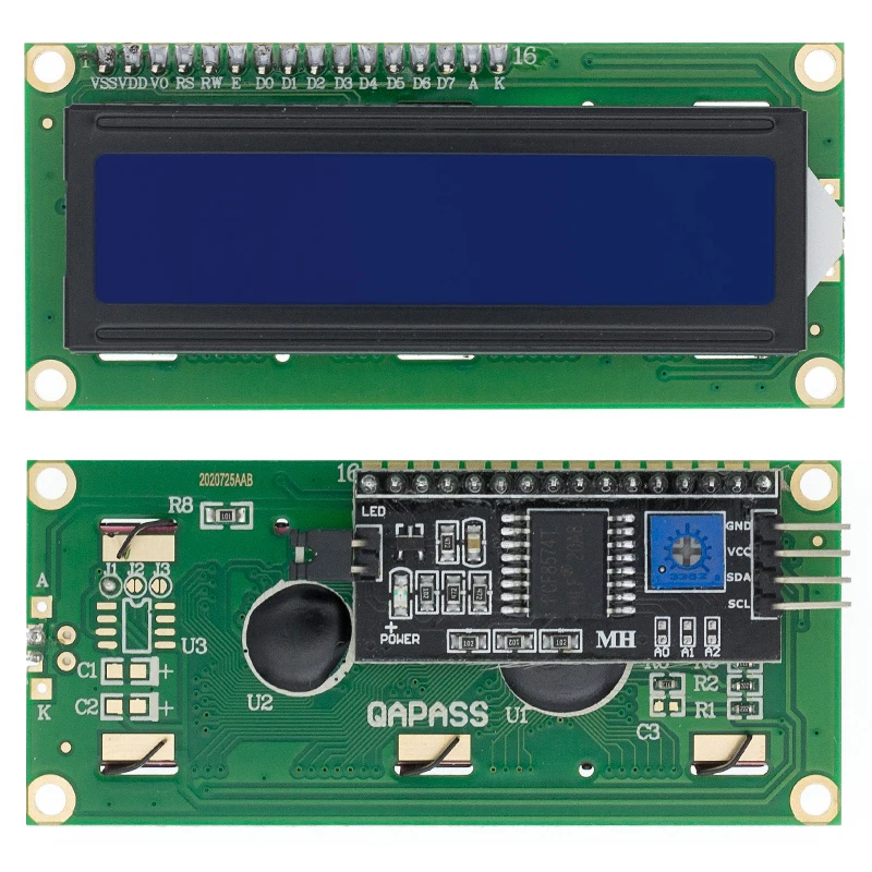 Модуль ЖКД синий зеленый экран IIC/I2C 1602 для arduino LCD UNO r3 mega2560 LCD1602 + IC2|ЖК-модули| |