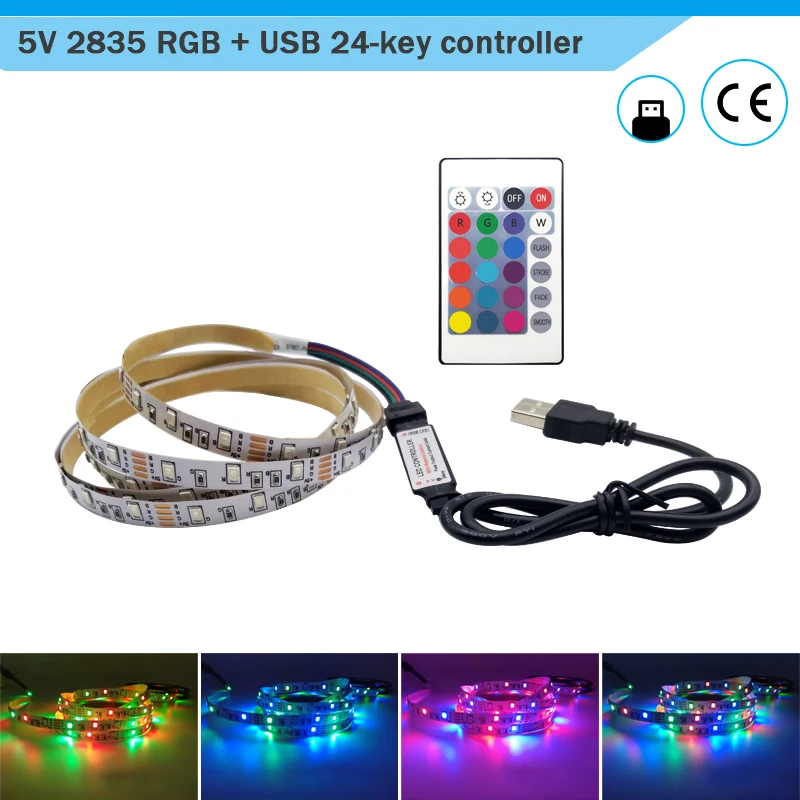 ТВ задняя светильник RGB полосы Водонепроницаемый 50 см/5 м/с пультом