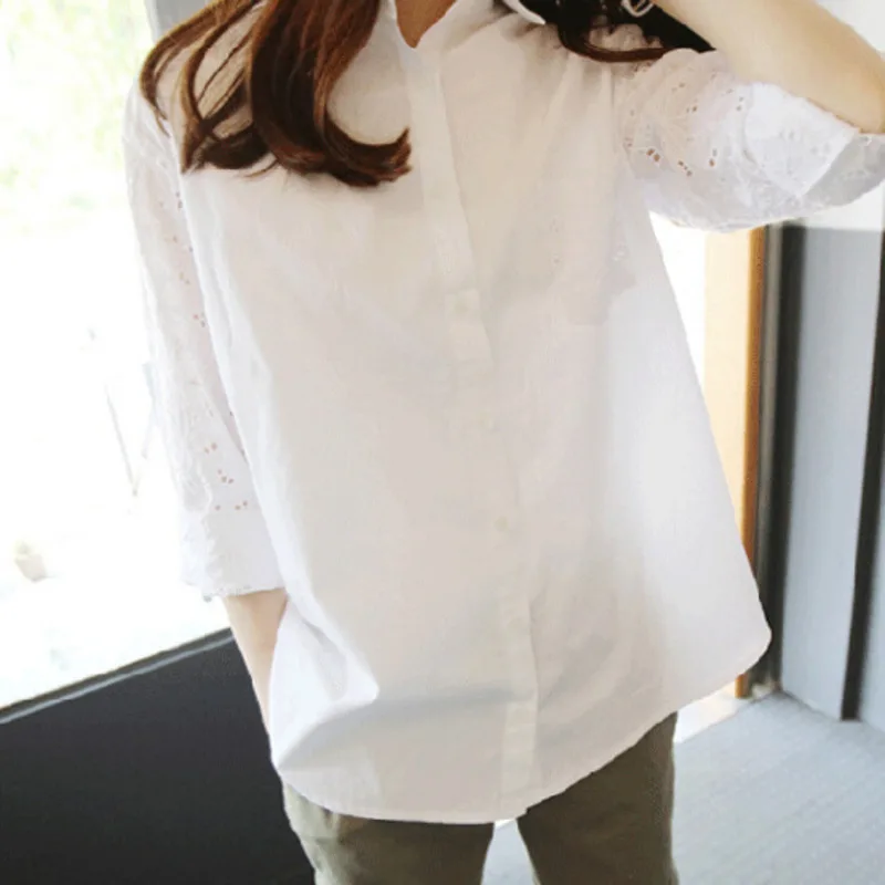 Новинка Весна 2021 модная женская блузка с длинным рукавом и цветочным принтом