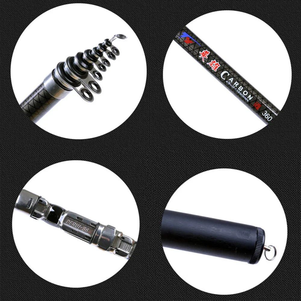 

LEO Carbon Fiber 2.7M 3.6M 4.5M 5.4M Spinning Fishing Rod M Power Telescopic Rock Fishing Rod Carp Feeder Rod Surf Spinning Rod