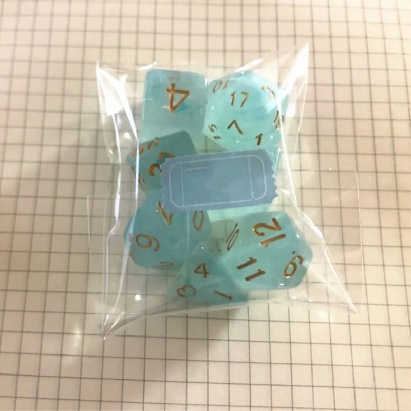 7 шт./компл. многогранные кости d& d4 d6 d8 d10 d% d12 d20 многогранные TRPG игры Набор Игральный костей для Настольная игра