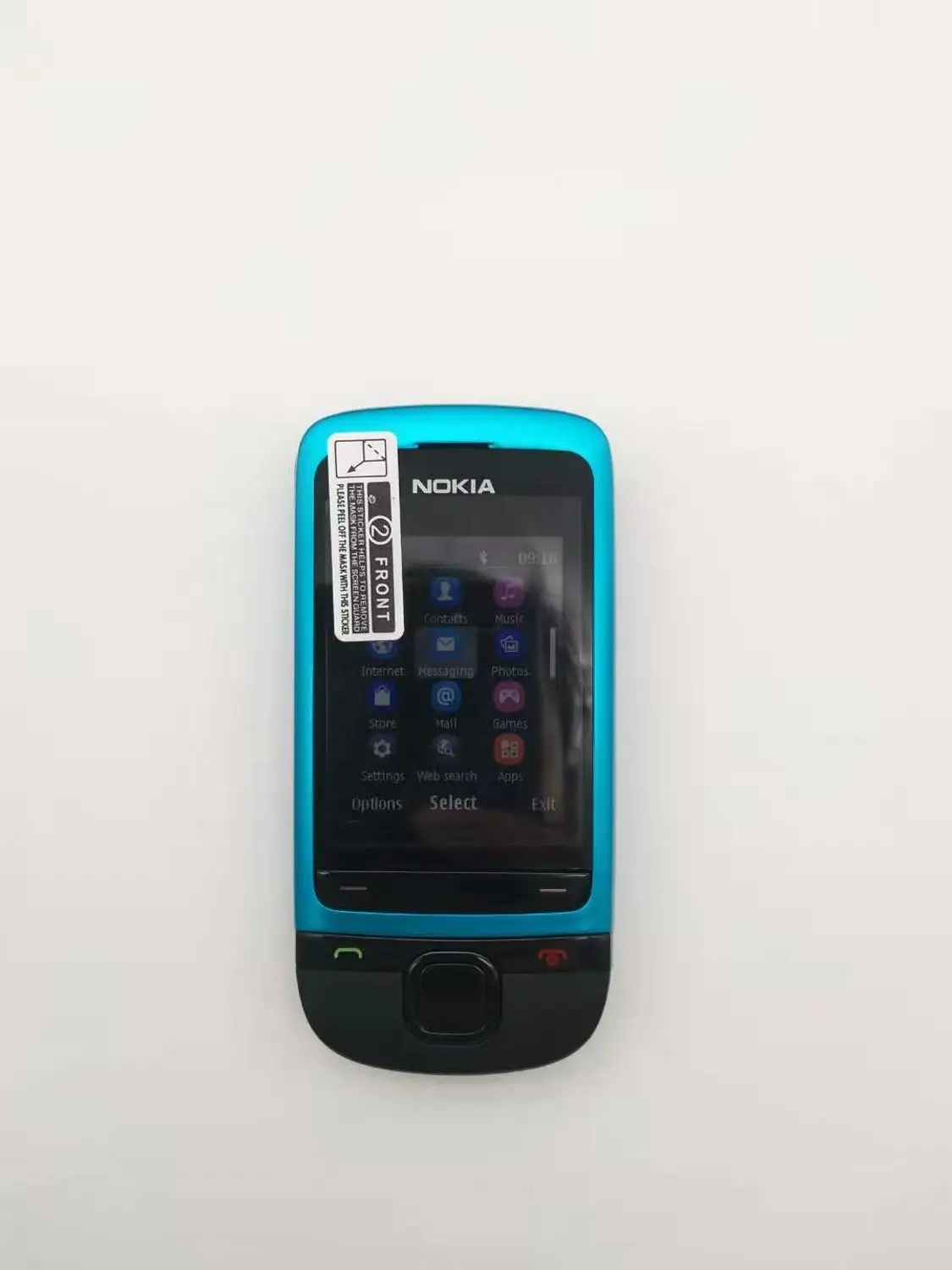 Blue C2-05 разблокированный Nokia C2-05 слайд сотовый телефон Bluetooth Восстановленный - Цвет: Blue