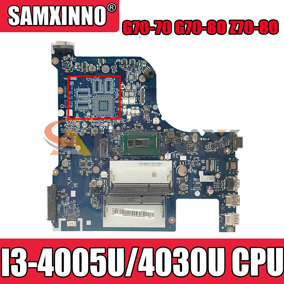 

Akemy AILG1 NM-A331 Is Suitable For Lenovo G70-70 G70-80 Z70-80 Laptop Motherboard CPU I3 4005U/4030U DDR3 100% Test