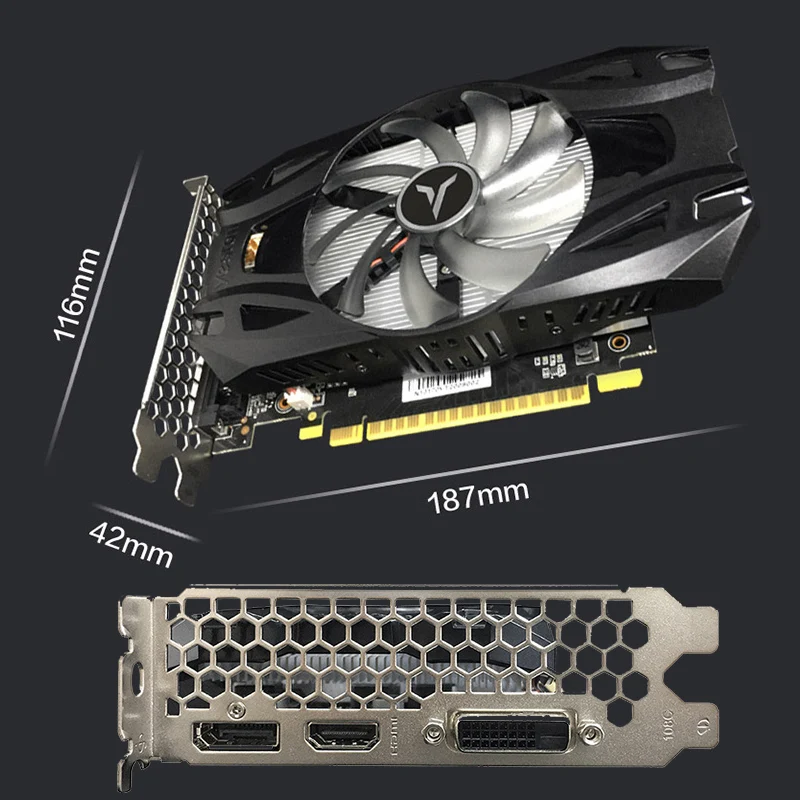 Yeston GTX1050Ti-4G D5 TD Video Graphics Cards 4G/128Bit/GDDR5 1291/1392MHz DVI-D/DP Gaming Computer Video Card For PC Desktop