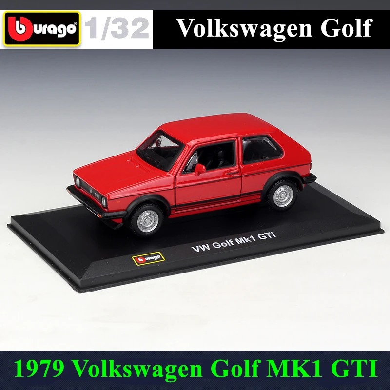 Модель автомобиля Bburago 1:32 1979 Volkswagen Golf MK1 GT1 модель из сплава оргстекл пылезащитный
