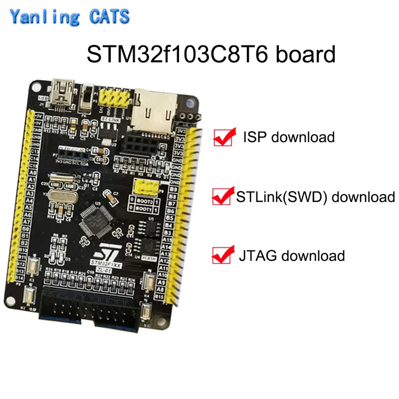 Макетная плата STM32f103C8T6 STM32 Discovery Arm Cortex M3 MCU LQFP48 контактный чип основная с USB кабелем
